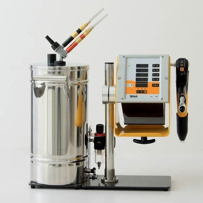 Kleine handmatige elektrostatische poedercoating machine roestvrij staal hopper