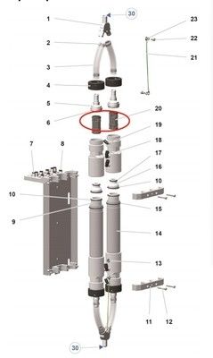 1020805 Zwarte knijpklep poedercoating pistool onderdelen voor Pp07 machine