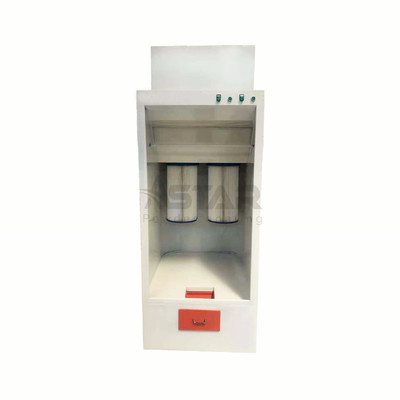 Draagbare handleiding Twee filters Kleine poedercoating Booth