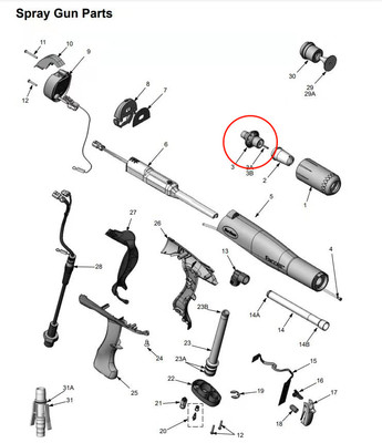Vervangende elektrode-assemblage 1083137 Voor Nordson Encore handspraypistool