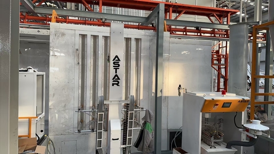 Horizontaal aluminiumprofiel krachtsvrij transportsystem poedercoatinglijn