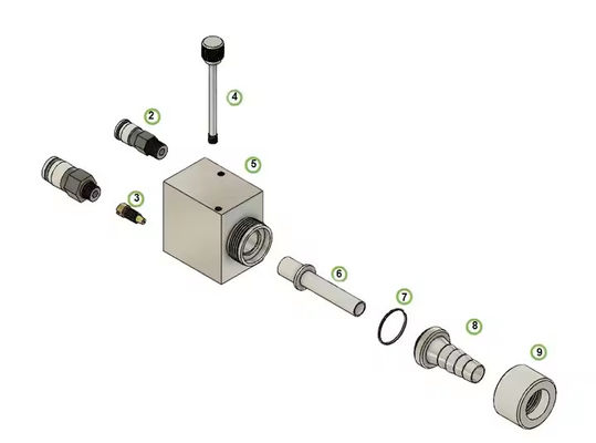 NIET-OEM AIT60140-85 AIT60140-86 GX8000 Injector voor GX131 Elektrostatisch Poedercoating Pistool