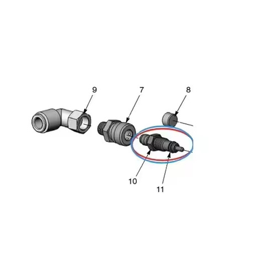 Encore Gen II Roestvrijstalen Poederfeedpomp Spuitmond 1600595 Luchtstroom Reserveonderdelen Voor Poedercoatingmachine OEM Ondersteuning