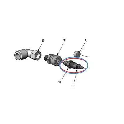 Gen II Roestvrijstalen Poederfeedpomp Spuitmond 1600595 Luchtstroom Reserveonderdelen Voor Poedercoatingmachine OEM Ondersteuning